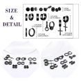 thumbnail image 2 of Juego de 8 pares de pendientes de aro de acero inoxidable Yashi para hombre, 2 of 5