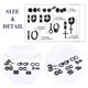 thumbnail image 2 of Juego de 8 pares de pendientes de aro de acero inoxidable Yashi para hombre, 2 of 5