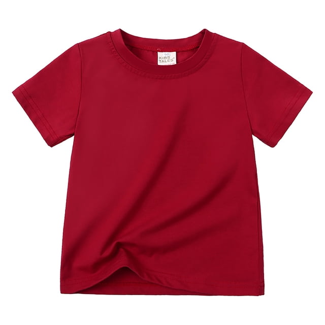 Akiihool Hauts d'Été pour Filles T-Shirts Graphiques à Nœud et Cerises pour Fille Manches Courtes Col Ras du Cou T-Shirts Mignons Hauts pour Ados Hauts d'Été (Rouge, 6-7 Ans)