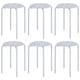 thumbnail image 1 of Juego de 6 taburetes VECELO, 45 cm de altura, plástico blanco, 1 of 8