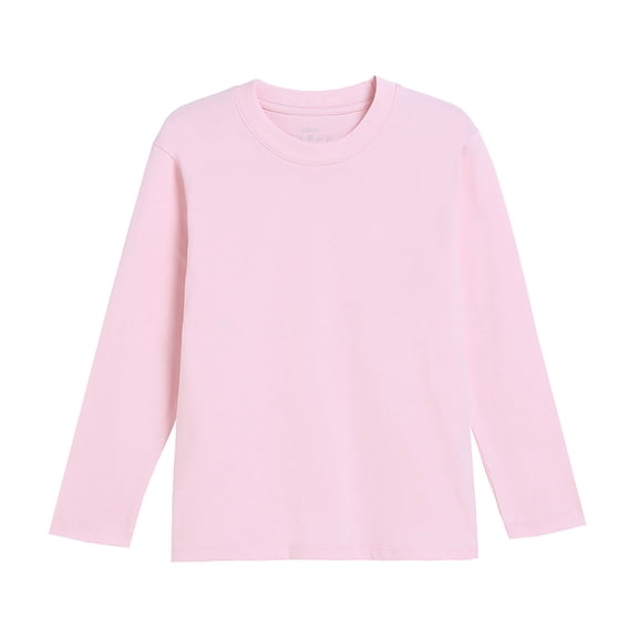 VUHXZWAF Long Sleeve Shirts for Girls Comfortable Soft Crewneck T-Shirt Loose Fall Blouse Size 11-12 Years
