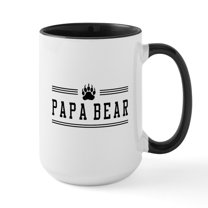 CafePress - Papa Bear Mugs - 15 oz Ceramic Large White Novelty Mug