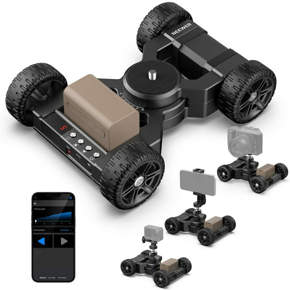 Neewer DL400 Upgraded Motorized Camera Slider Dolly with App Control, Ultra Quiet Powerful Dual Motor Drive, 5H Runtime, Compatible with GoPro iPhone Android S