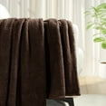 thumbnail image 5 of Exclusivo Mezcla Soft Fleece Throw Blanket for Couch, Super Soft Velvet Plush Bed Blanket, 50x60 Inches, Coffee, 5 of 6