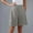 Gray, variant on OGLCCG Wide Leg Cotton Shorts for Women Plus Size Elastic High Waisted Side Button Bermuda Shorts 2025 Summer Casual Loose Shorts