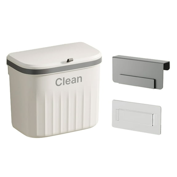 Huhudde Kitchen Trash Can Waste Bin Wall Mounted Garbage Cans Recycle Rubbish Bins for Kitchen Dustbin Bathroom Cabinet Door