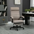 thumbnail image 2 of Vinsetto High-Back Office Chair Linen Computer Desk Chair Brown, 2 of 10