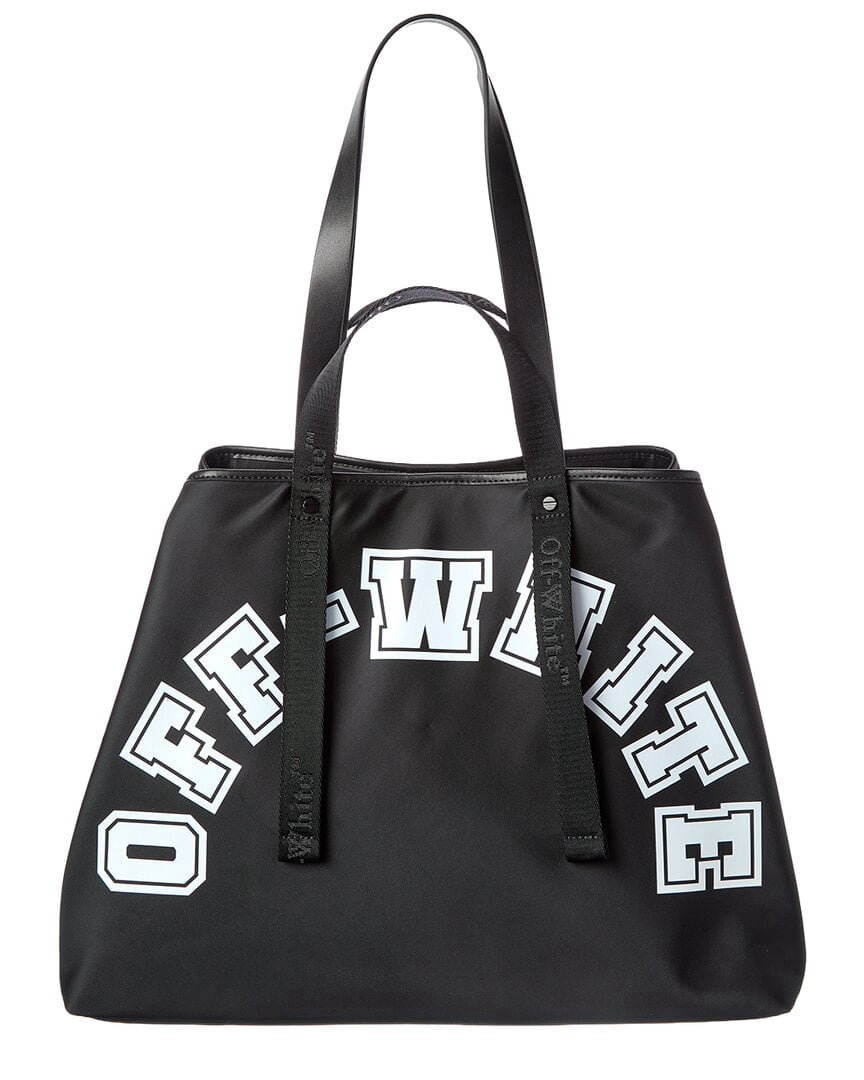 Off-White™ East West Large Leather-Trim Tote, Black - Walmart.com