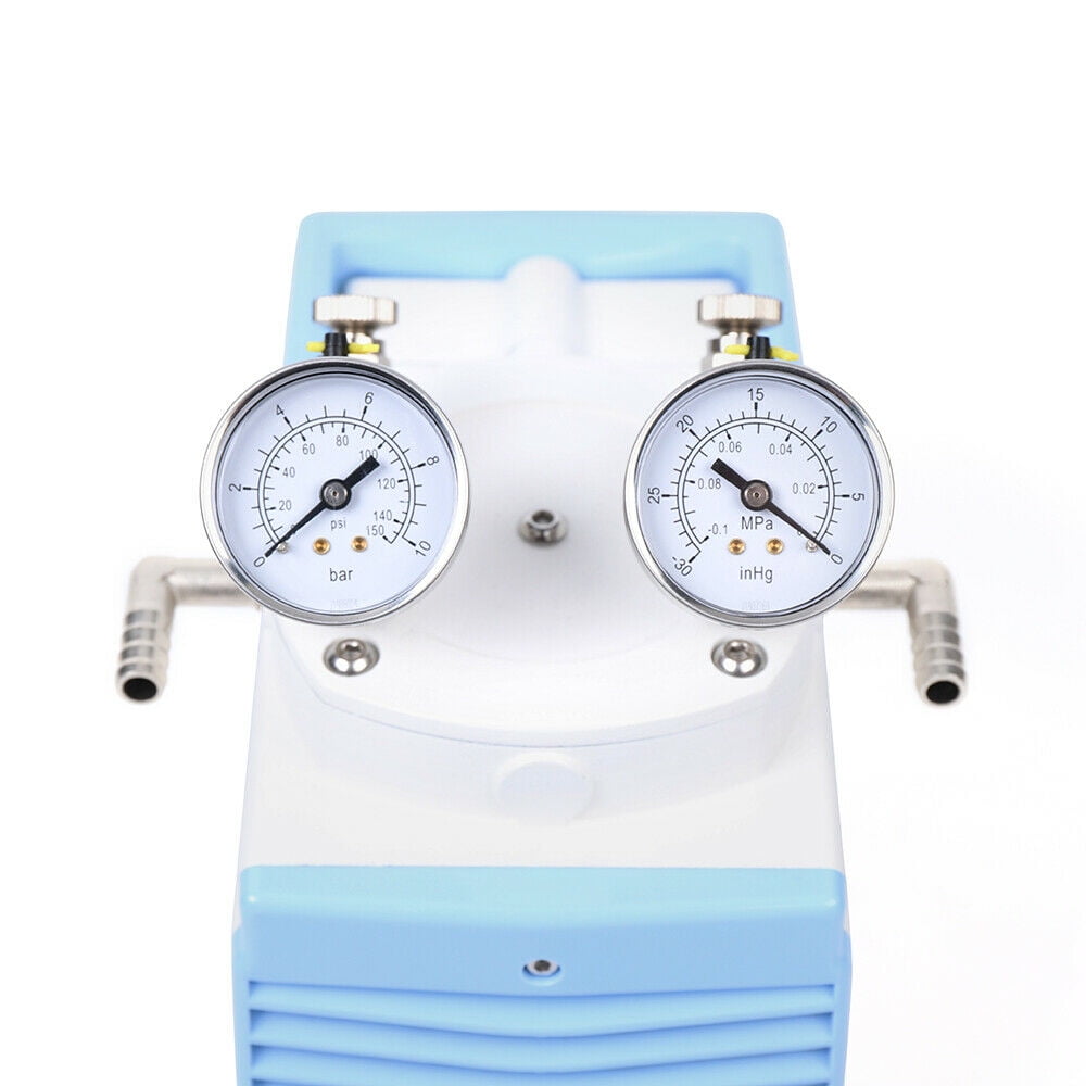 Oil Free Diaphragm Vacuum Pump Oil-Free Piston Vacuum Pump 0.08Mpa 30L/min High Flow Vacuum Pump Pressure Adjustable Portable for Vacuum Filtration Lab Tool 110V 160W