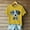 Yellow, variant on Womens Summer T-Shirts Tops Retro Denim Patch Art Dog Print T-Shirt Dog Lover Shirts Casual Fashion Short Sleeve Crewneck Blouses Pullover