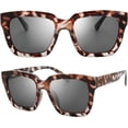 thumbnail image 2 of Fuzhong Lunettes de Soleil Carrées Rétro Surdimensionnées pour Femmes, 2 of 4
