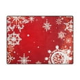 thumbnail image 2 of Christmas Snowflakes Area Rugs Soft Non-Slip Floor Mats Large Nursery Carpets Doormat for Living Room Bedroom Hotel Decor 63"x48", 2 of 7