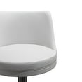 thumbnail image 6 of TOV Furniture Reagan White and Silver Vegan Leather Adjustable Stool, 6 of 8