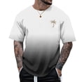 thumbnail image 7 of Coconut Tree Graphic Tees for Men Summer Casual Short Sleeve Crewneck Gradient Color Tropical Vacation Beach Tshirts, 7 of 7