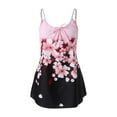 thumbnail image 4 of Aboser Women Tankini Swimsuits Two Piece Bathing Suits Floral Printing Tankini Top with Shorts Swimwear Summer Beach Pool Swimsuit Plus Size Modest Bathing Suit, 4 of 6