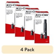 (4 pack) Accu-Chek FastClix Diabetes Lancing Device with 6 FastClix Lancets for Diabetic Blood Glucose Testing (Packaging May Vary)