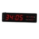 thumbnail image 2 of Reloj despertador digital grande de pared con timbre horario para dormitorio y sala de estar. 33x9x3cm, 2 of 7