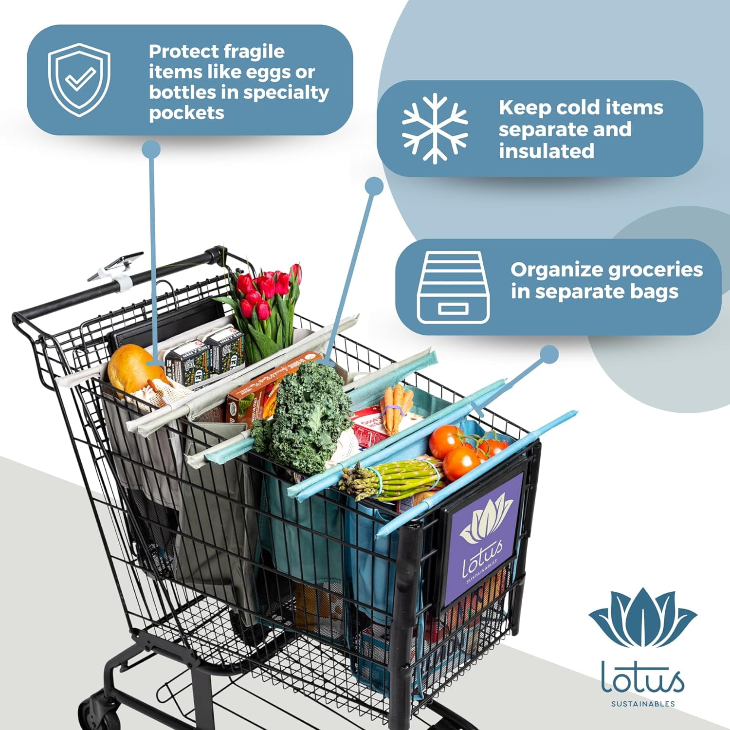 HAHDAXIA Lotus Trolley Bags -set of -w/LRG COOLER Bag Egg/Wine