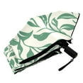 thumbnail image 6 of Vintage Green Leaves Compact Sun Umbrella Windproof Travel Umbrellas for Rain Strong Portable UV Protection, 6 of 8