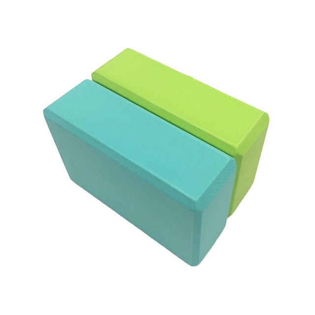 Set of 2 High-Density Foam Yoga Bricks for Beginners, EVA Yoga Bricks Versatile Square Training&Dance Support, Durable Leg Press Tools for Yoga, Pilates and Meditation