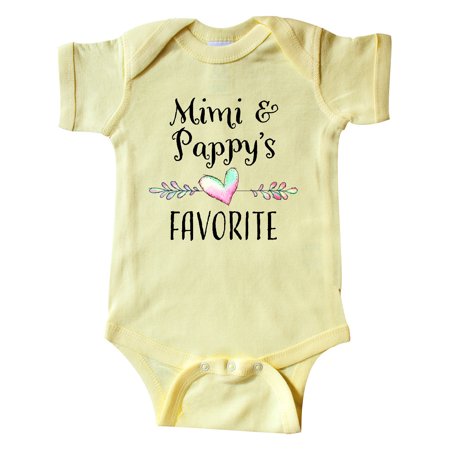 

Inktastic Mimi and Papa s Favorite- Heart Grandchild Gift Baby Boy or Baby Girl Bodysuit