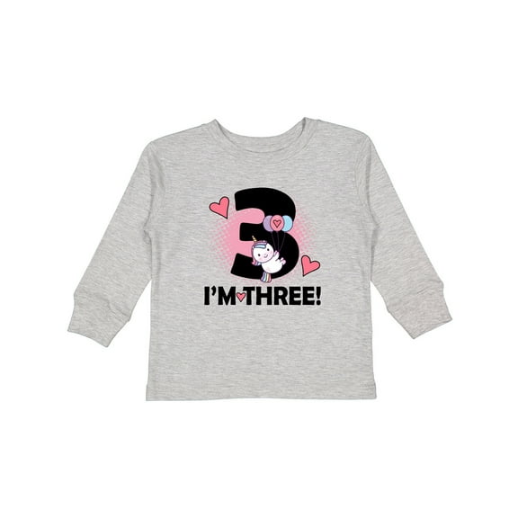 Inktastic 3rd Birthday 3 Year Old Girl Unicorn Girls Long Sleeve Toddler T-Shirt
