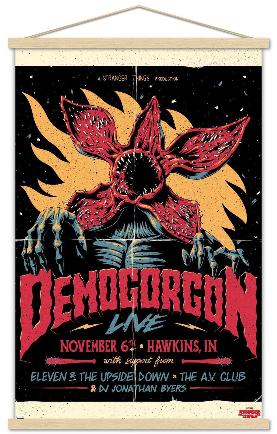 Netflix Stranger Things - Demogorgon Live Wall Poster, 22.375" x 34" Framed