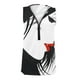 thumbnail image 5 of ICHUANYI Clearance Women Fashion Summer Sexy Fold Printed Regular Sleeveless V Neck Button Top(White, L) ICHUANYI WER2023080813031, 5 of 5