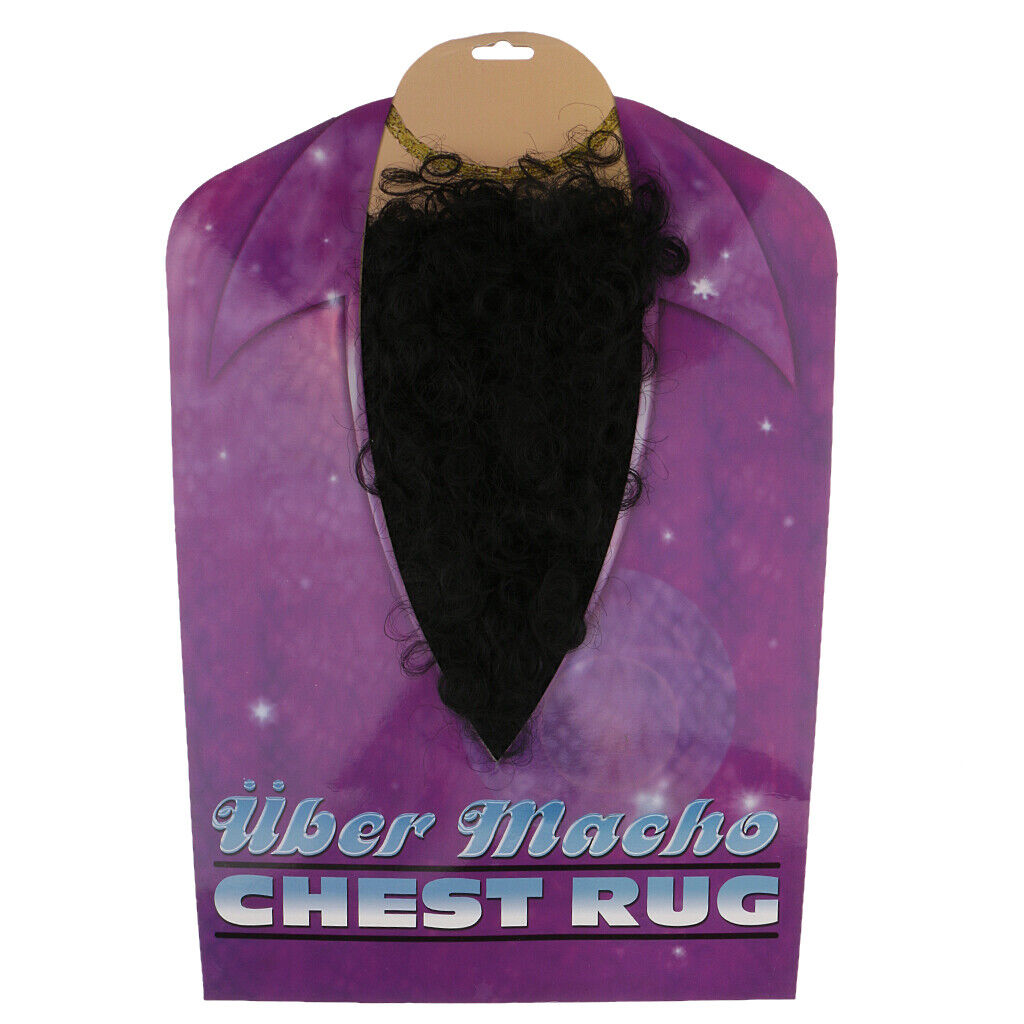 Fake Black Hairy Chest Hair For Hunk 20S 60S 70S 80S Fancy Dress ...