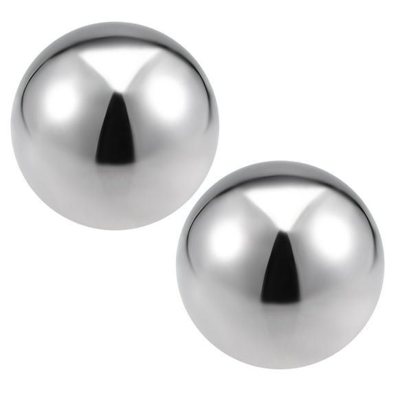 80mm Dia 304 Stainless Steel Hollow Cap Ball Spheres for Handrail Stair Newel Post 2 pcs