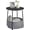 Ebony Black + Slate Gray, variant on LILEA Collection - Small Round Side End Table, Modern Nightstand with Fabric Basket, Ebony Black and Slate Gray ULET223B01