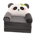 thumbnail image 2 of Sofá cama plegable para niños, silla plegable, cama de dibujos animados, colchón de suelo con cremallera suave Negro, 2 of 9
