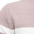 thumbnail image 4 of hopeusince Men's Slim Fit Round Neck Long Sleeve Striped Pullover Sweater Knitted Jumper Tops Beige M, 4 of 4