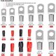 thumbnail image 1 of Kit de lengüetas de crimpado de 120 piezas Terminales eléctricos del automóvil con terminales de batería de crimpado Conector Sc Vista previa de la boca y botas de aislamiento Rojo Negro Banban, 1 of 2