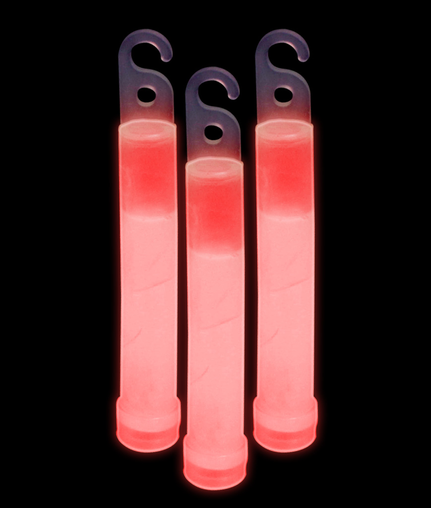 4 Inch Premium Red Glow Sticks (25 glow sticks per box)