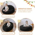 thumbnail image 4 of 3 in 1 Kids Bean Bag Chair Bed, Child Floor Sofa for Gaming, Reading, Faux Fur Floor Mattress with High-Density Foam Filling for Living Room Bedroom, 4 of 17
