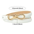 thumbnail image 6 of Grofry Imitation Leather Dress Belt Snap-On Bow-Shaped Buttons Multi Holes Adjustable Length Thin Waistband, 6 of 8