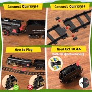 UQN Electric Train Set Toy, Alloy Toddler Model Train Set with Smokes, Lights & Sound, Christmas Train Set with Steam Locomotive Engine, Educational Gift Toy Train for Boys Girls Age 2 3 4 5 6 Kids