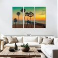thumbnail image 3 of Elephant Stock California Beach Dock Wall Art - Horizontal Multi Panel Canvas - Living Room Wall Decor - Nautical Multi Panel - Teal And Orange Decor - 74" x 48", 3 of 8
