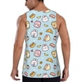 thumbnail image 3 of Fotbe Rabbit Burger Coffee Pattern Men's Quick Dry Workout Tank Top Gym Muscle Tee Fitness Bodybuilding Sleeveless T Shirt Breathable Workout Shirt-Large, 3 of 9