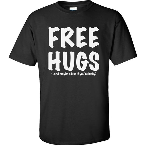 FREE HUGS Short Sleeve T-Shirt in Black