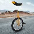 thumbnail image 2 of Miamancy 16" Unicycle Yellow Black Adjustable Seat Sports, 2 of 15
