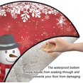 thumbnail image 2 of GZHJMY Red Snowman Snowflake Christmas Tree Mat, Round Christmas Tree Stand Mat Decoration for Holiday Party Home Christmas Day Ornaments Floor Door, 28.3", 2 of 6