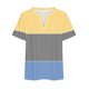 thumbnail image 4 of Plus Size Mujeres Blusas Cuello en V Casual Suelto Verano Blusa de Manga Corta para el Uso Diario Y Casual, 4 of 5