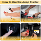 thumbnail image 5 of Cables de Puente con Pinzas para Dewalt Batería de 20V Cable de Refuerzo Automotriz 10AWG Línea de Emergencia Jump Starter Cables (sin Batería), 5 of 6