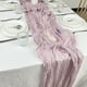 thumbnail image 3 of Nvzi Camino de mesa de gasa para boda romántica, estilo rústico bohemio, elegante decoración natural de gasa, 35 x 118 pulgadas (morado claro), 3 of 3
