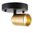 thumbnail image 6 of Shura Black & Brass Spotlight Sconce with Adjustable Head, Integrated LED, 3000K 490 Lumen, 6 of 9