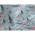 thumbnail image 3 of Ambesonne Floral Quilted Coverlet 2 Pcs, Boho Butterfly Motif Moon, Twin Size, Rose Pale Blue and Blush, 3 of 4