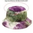 thumbnail image 3 of Lovely Rainbow Color Plush Basin Hat Warm Wild Outdoor Soft Thicken Fall Winter, 3 of 21