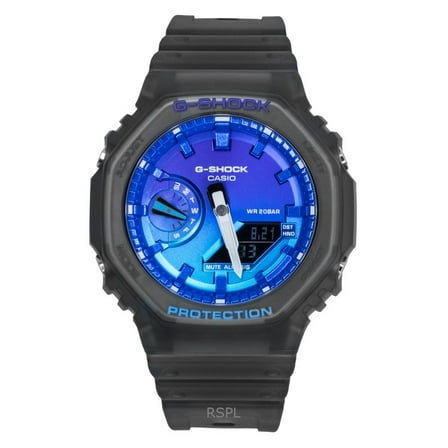 Casio G-Shock Analog Digital Resin Strap Blue Dial Quartz GA-2100FLS-8A2 200M Men's Watch